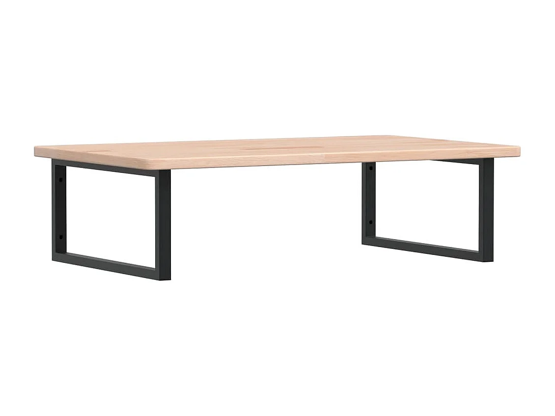 Étagère de vasque murale acier et bois de chêne massif