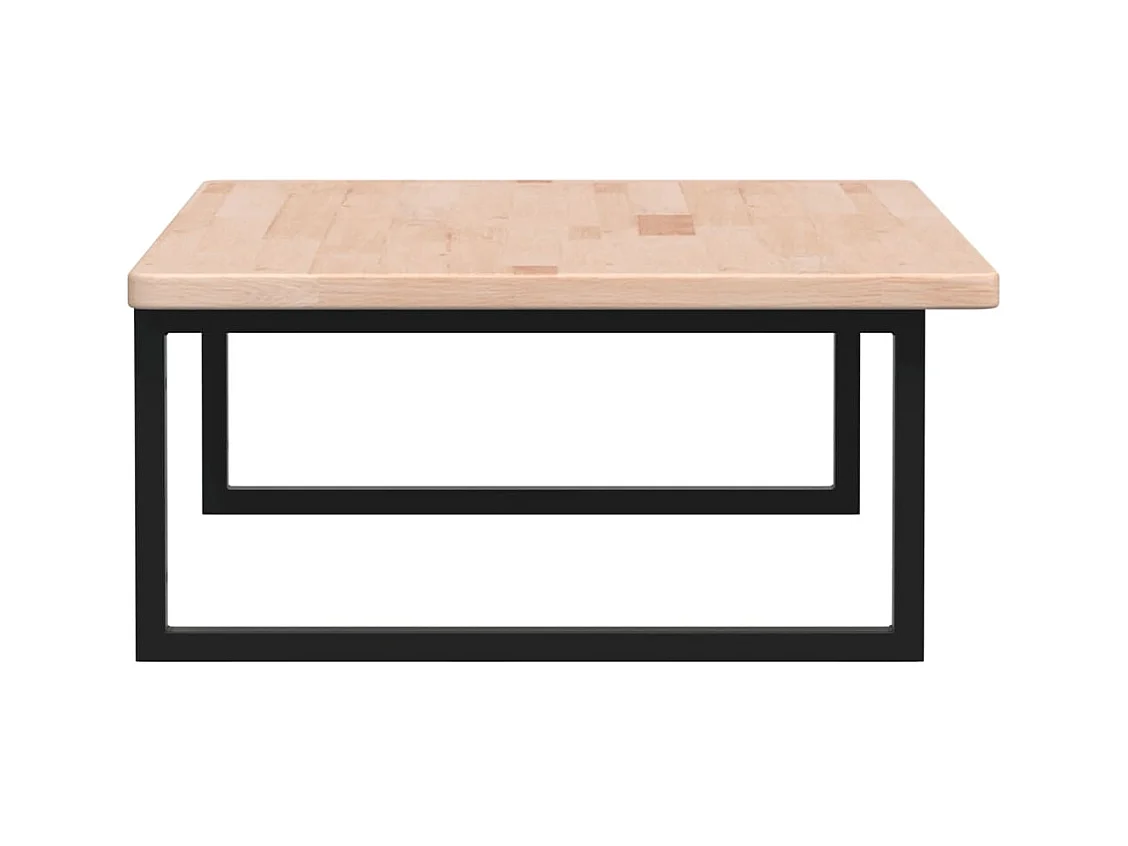 Étagère de vasque murale acier et bois de chêne massif