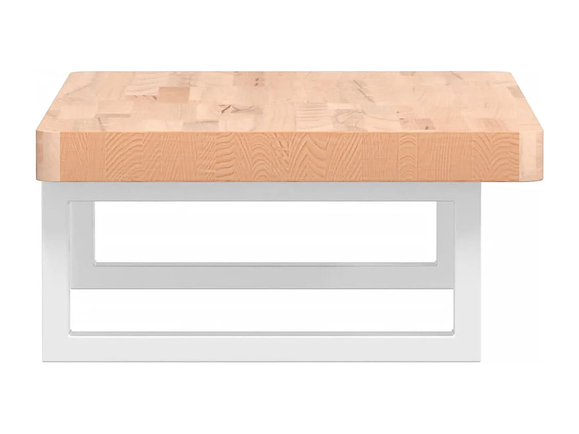 Waschbeckenregal Wandmontage Stahl und Massivholz Buche