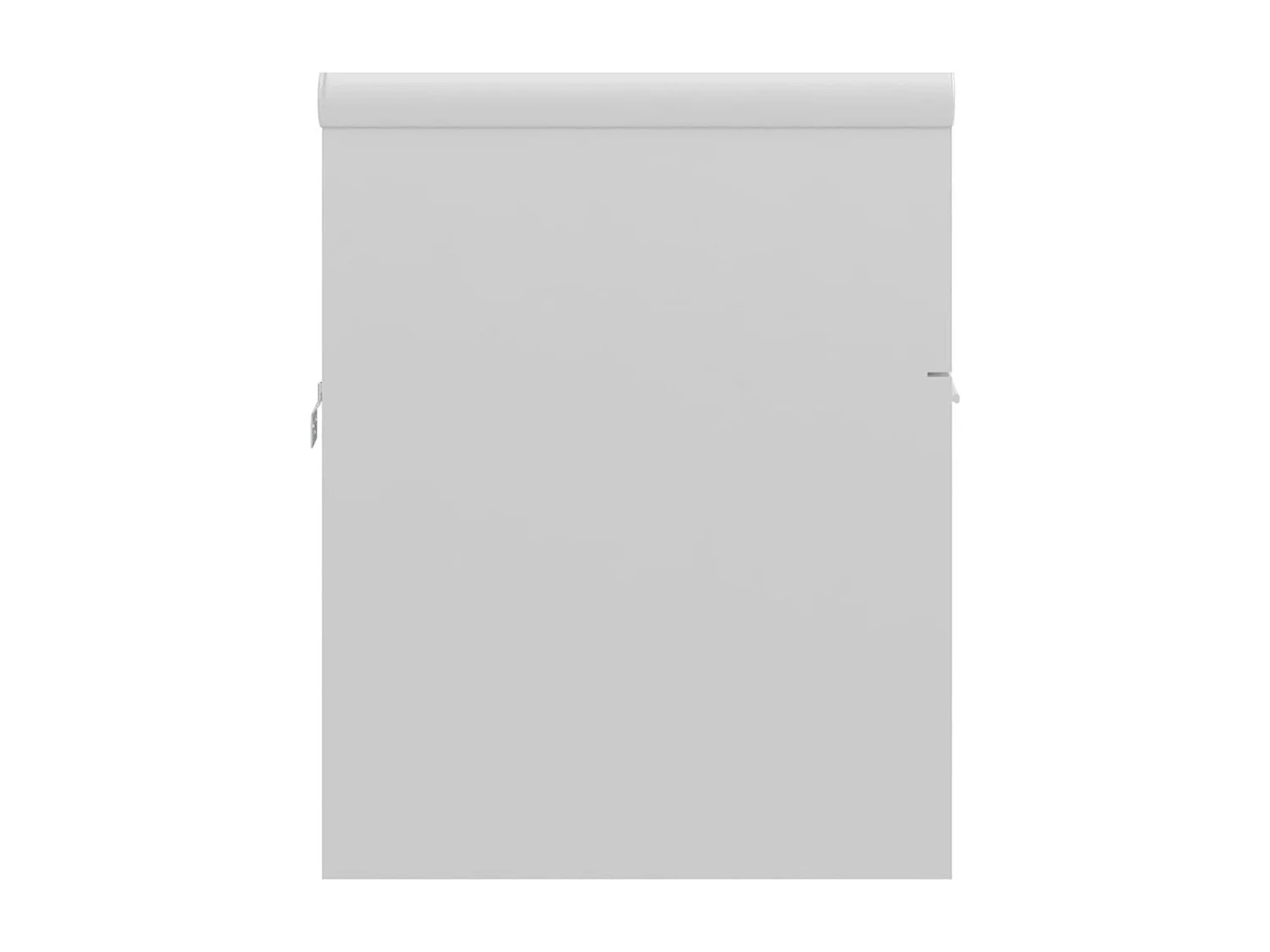 Waschbeckenunterschrank mit Einbaubecken Hochglanz-Weiß