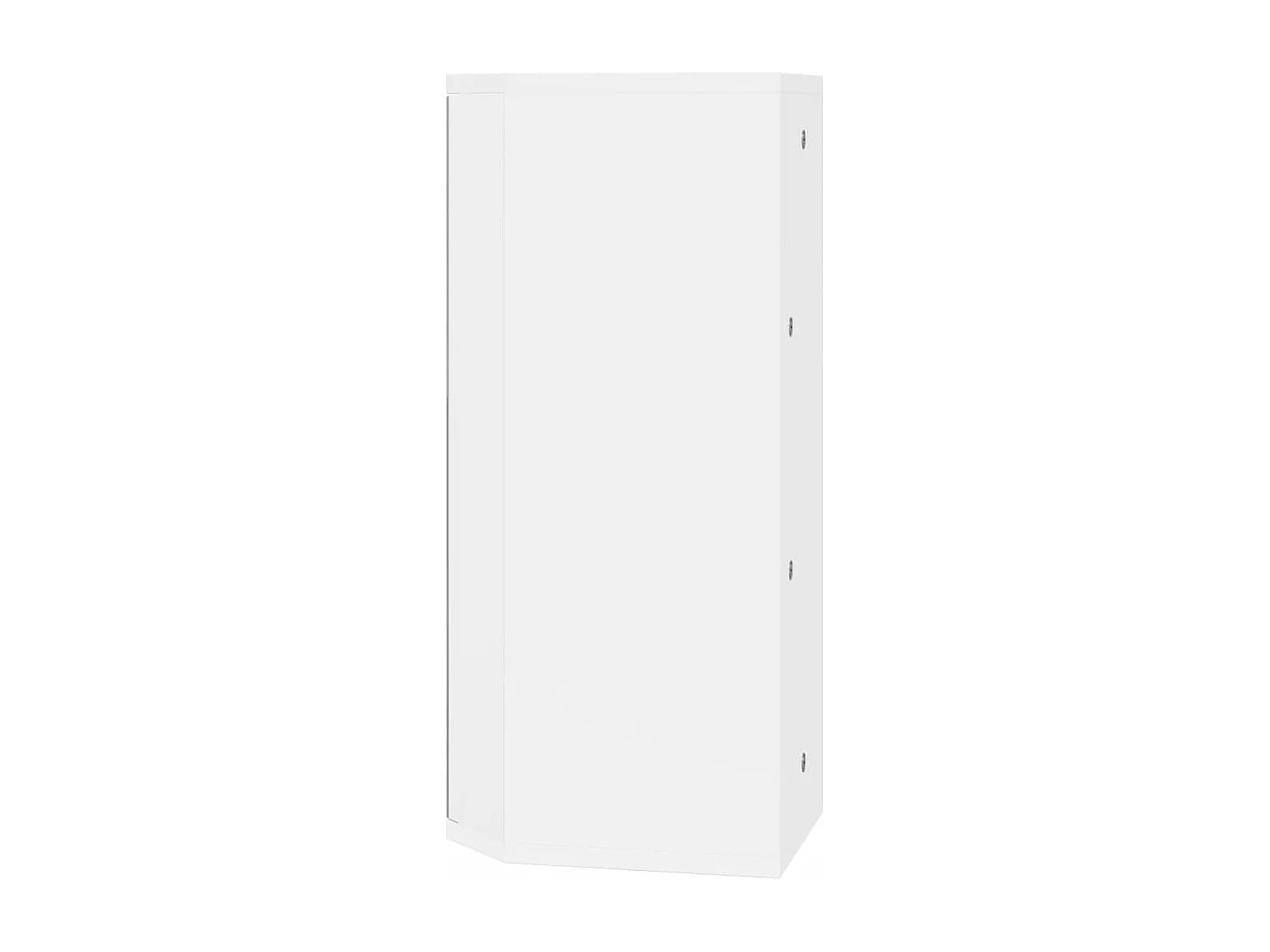 Armadietto Angolare con Specchio da Bagno Bianco 30x24x60 cm