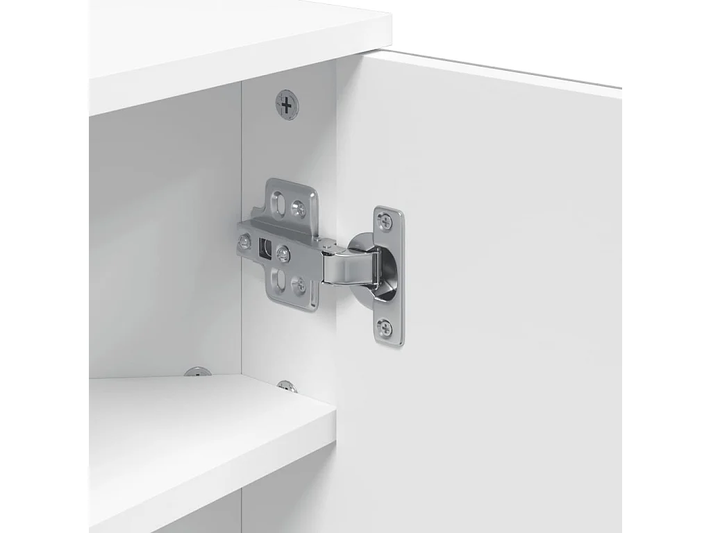 Armoire de bain à miroir d'angle blanc 30x24x60 cm