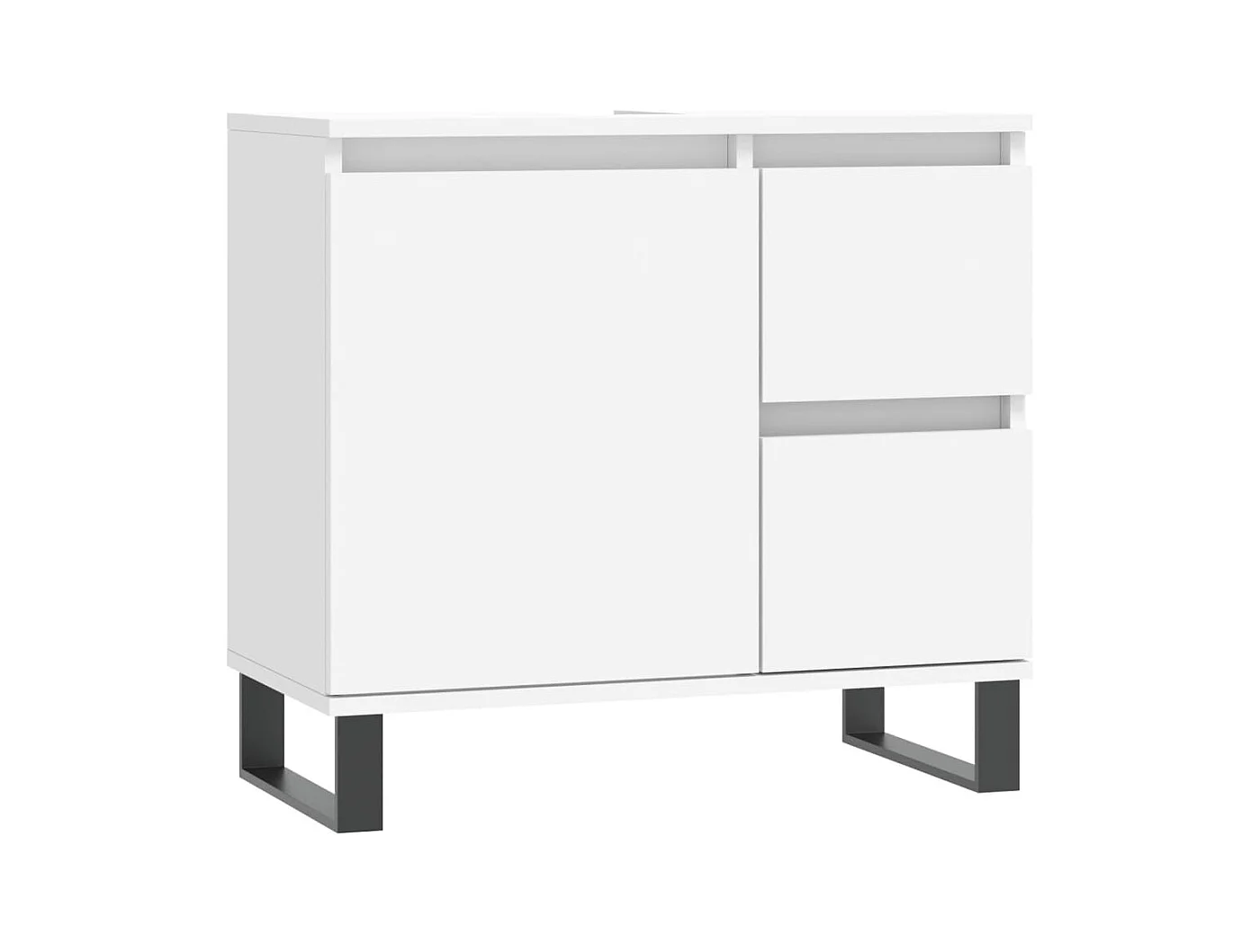 Armoire de salle de bain blanc 65x33x60 cm bois d'ingénierie