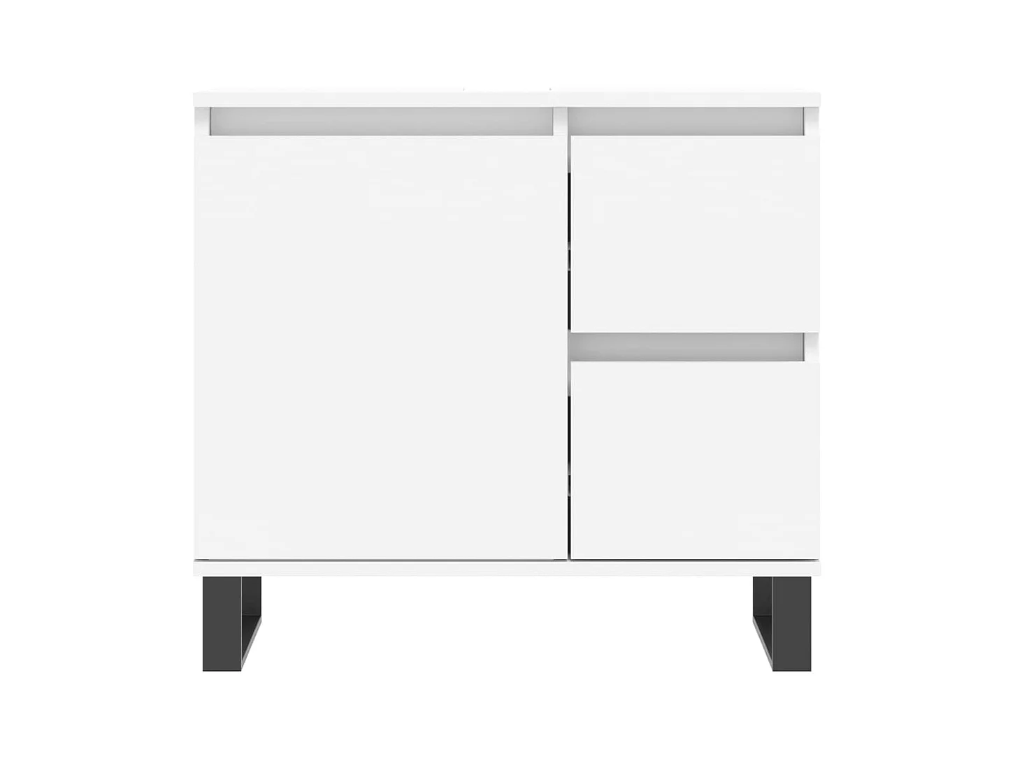Armoire de salle de bain blanc 65x33x60 cm bois d'ingénierie