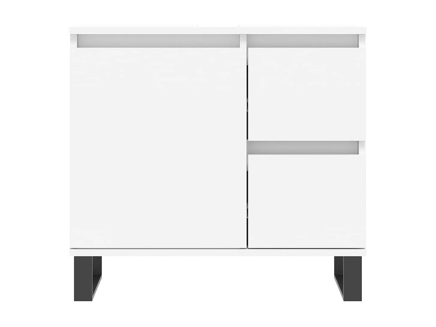 Armoire de salle de bain blanc 65x33x60 cm bois d'ingénierie