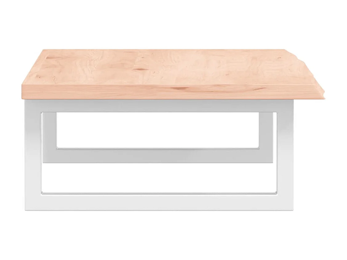 Étagère de vasque murale acier et bois de chêne massif