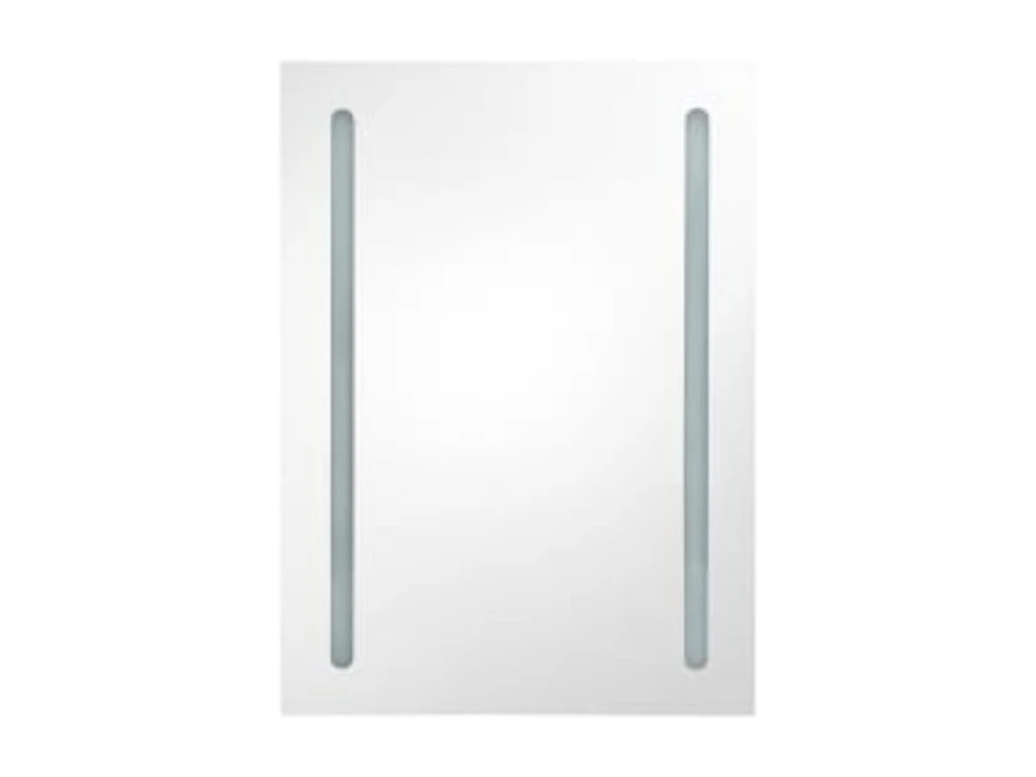 Armário espelhado casa de banho LED 50x13x70 cm preto brilhante