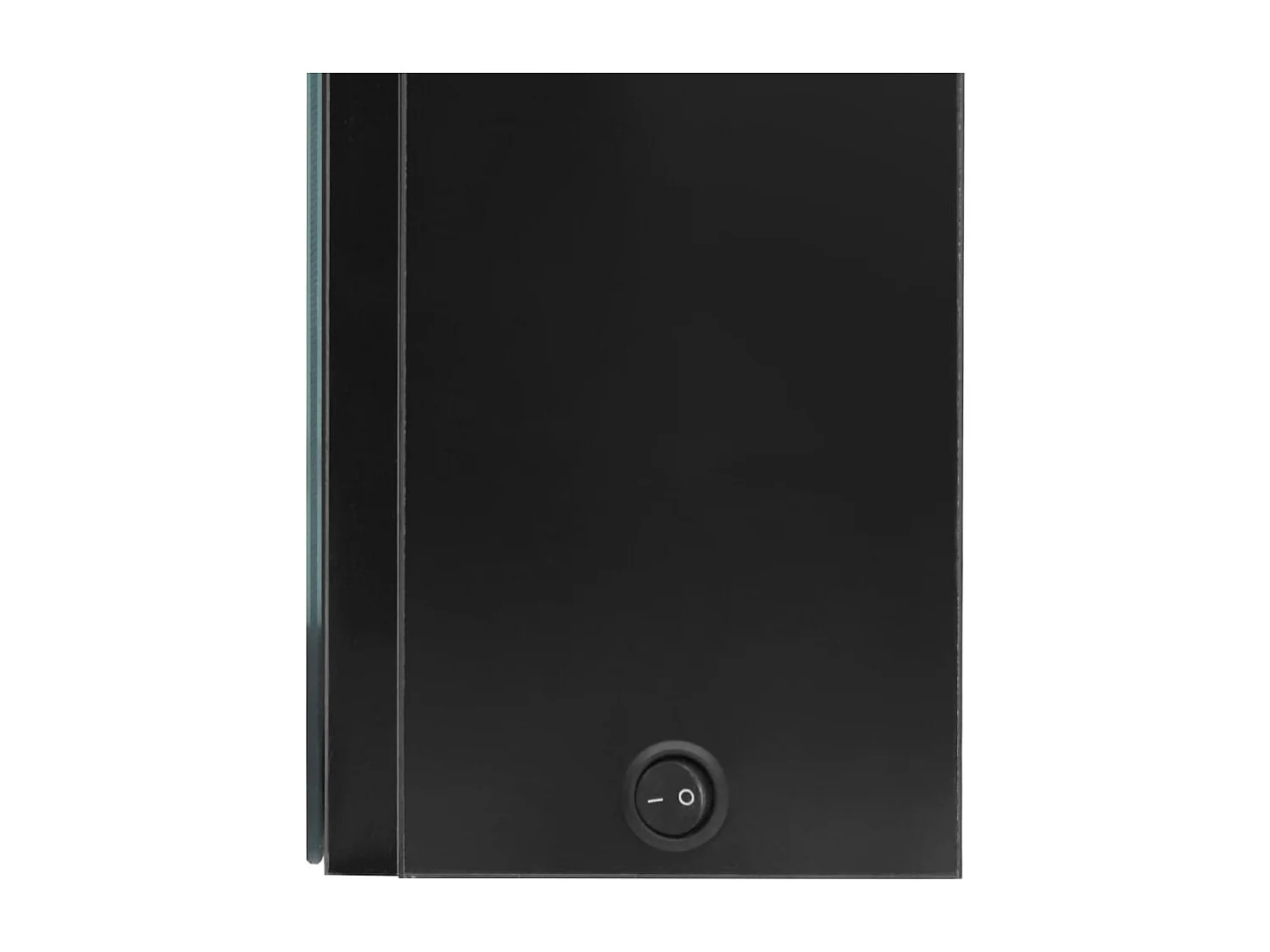 Armário espelhado casa de banho LED 50x13x70 cm preto brilhante