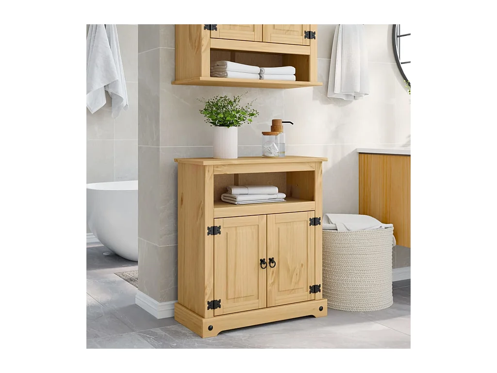 Corona badkamermeubel 70x33x80 cm massief grenenhout