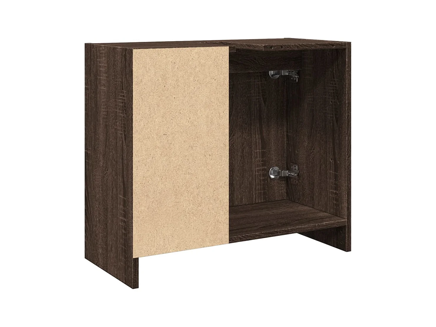 Armoire d'évier chêne marron 63x29x55 cm bois d'ingénierie