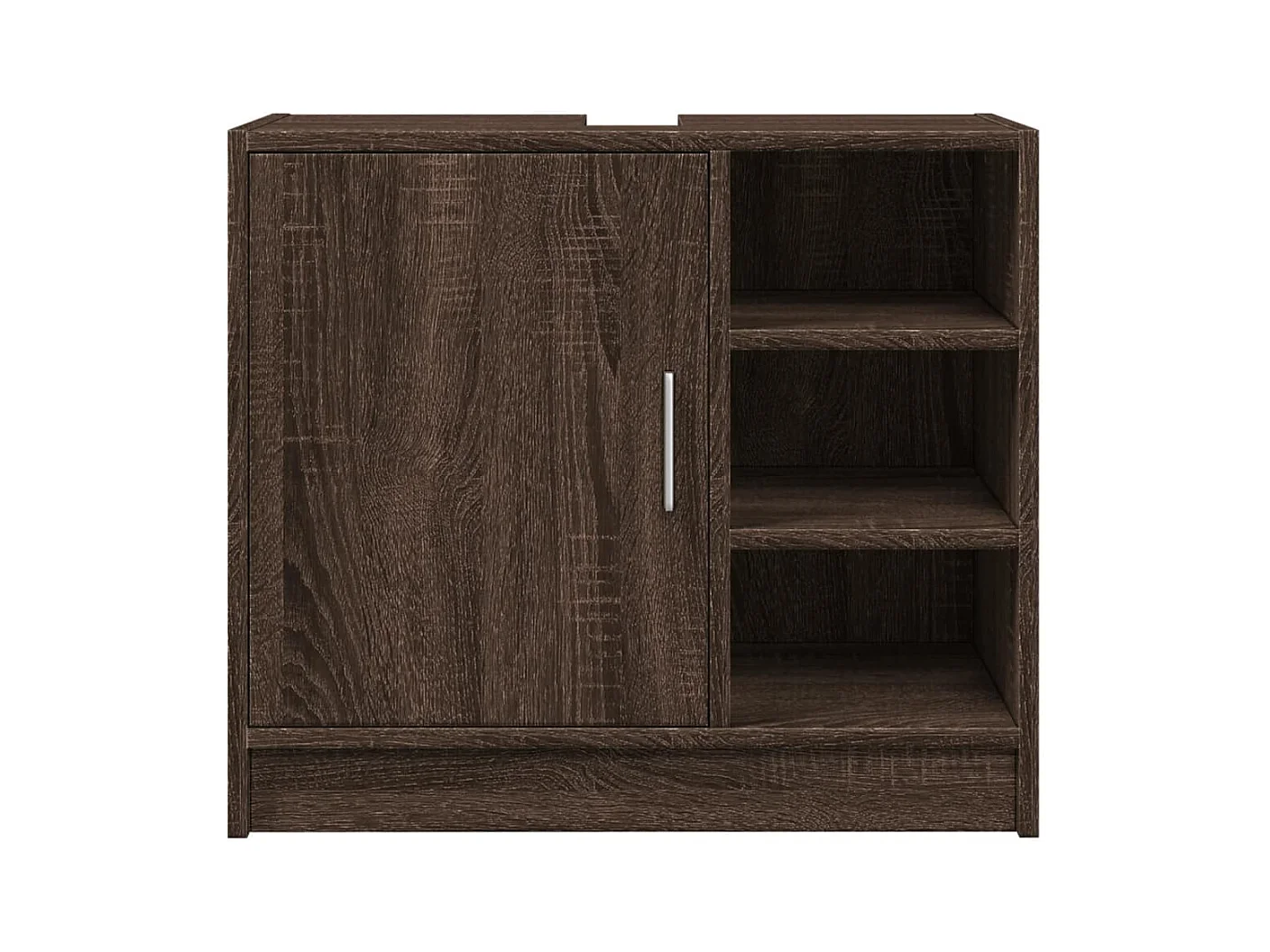 Armoire d'évier chêne marron 63x29x55 cm bois d'ingénierie