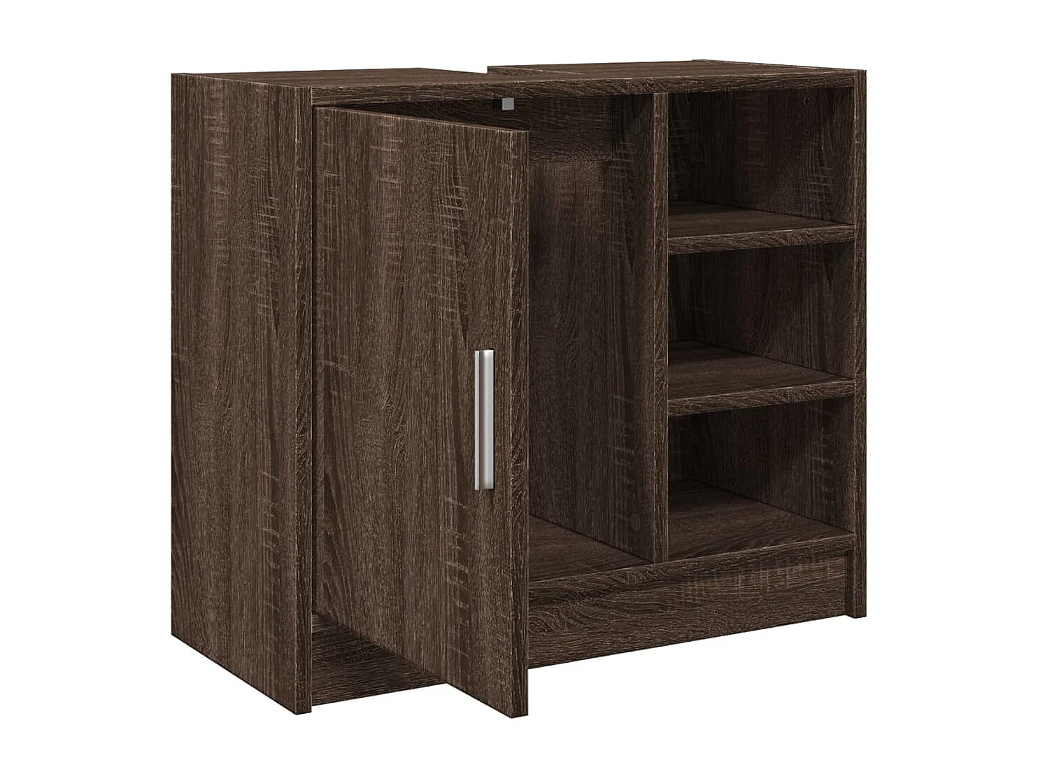 Armoire d'évier chêne marron 63x29x55 cm bois d'ingénierie