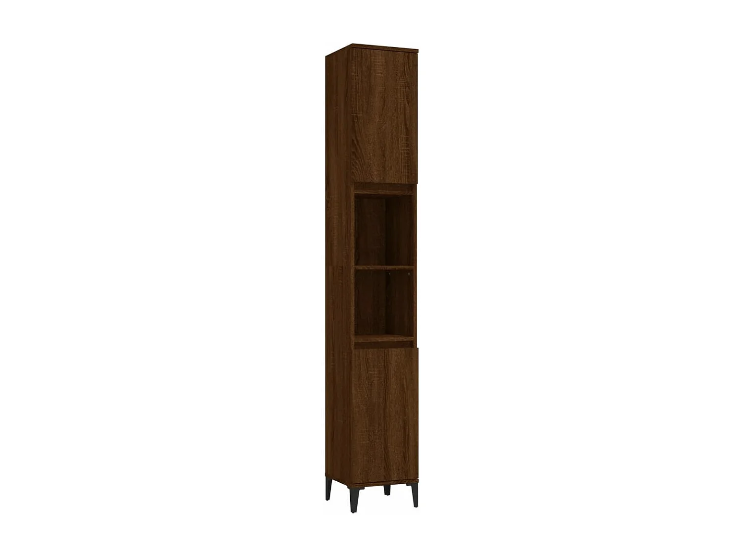 Ensemble de meubles de salle de bain 3 pcs Chêne marron