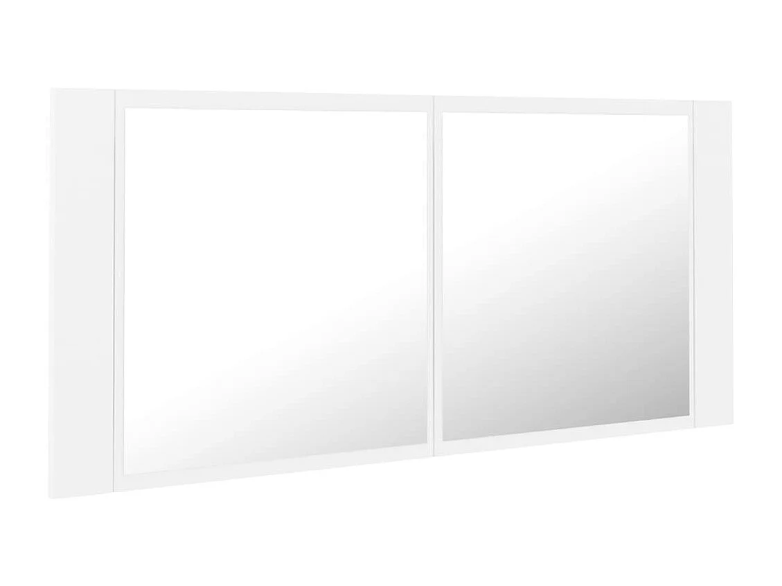 LED-Bad-Spiegelschrank Weiß 100x12x45 cm Acryl