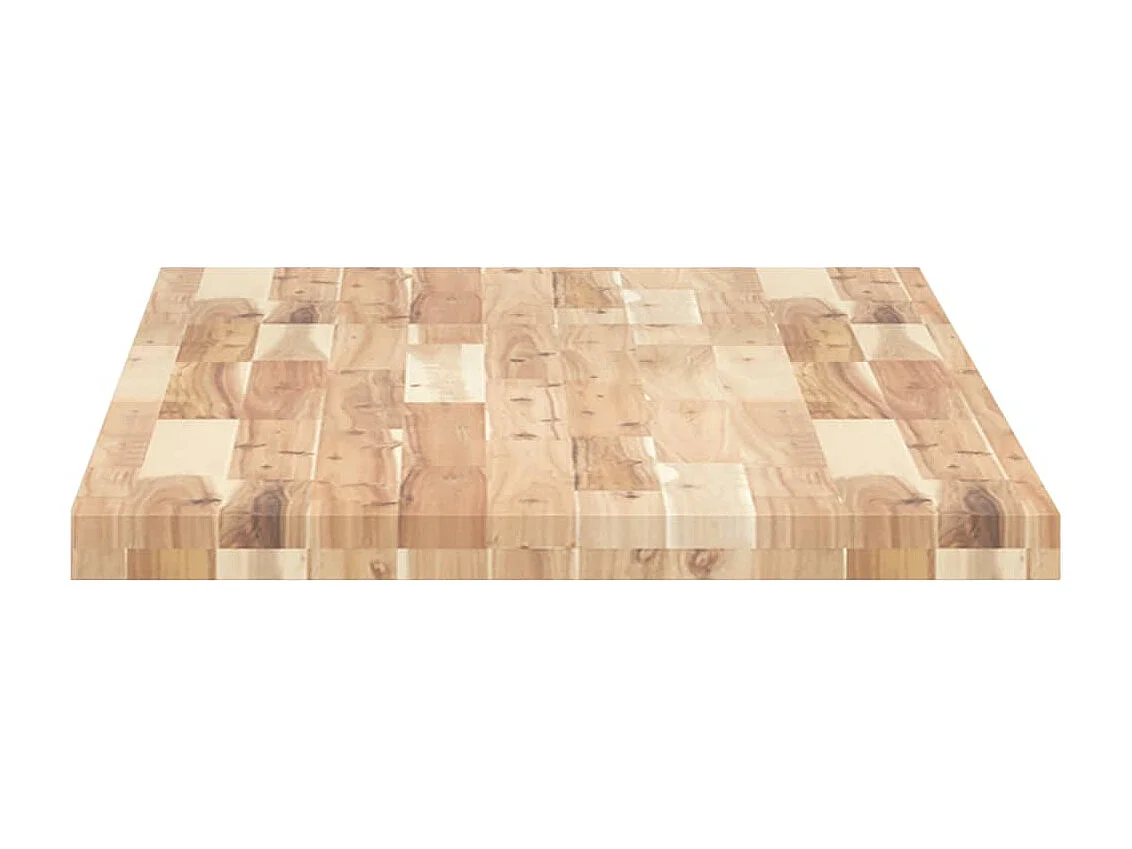 Piano da Bagno Non Trattato 120x60x4cm Legno Massello di Acacia