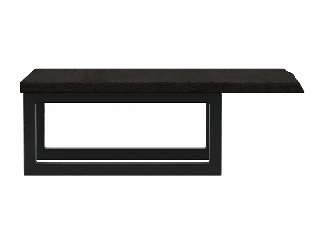 Étagère de vasque murale acier et bois de chêne massif