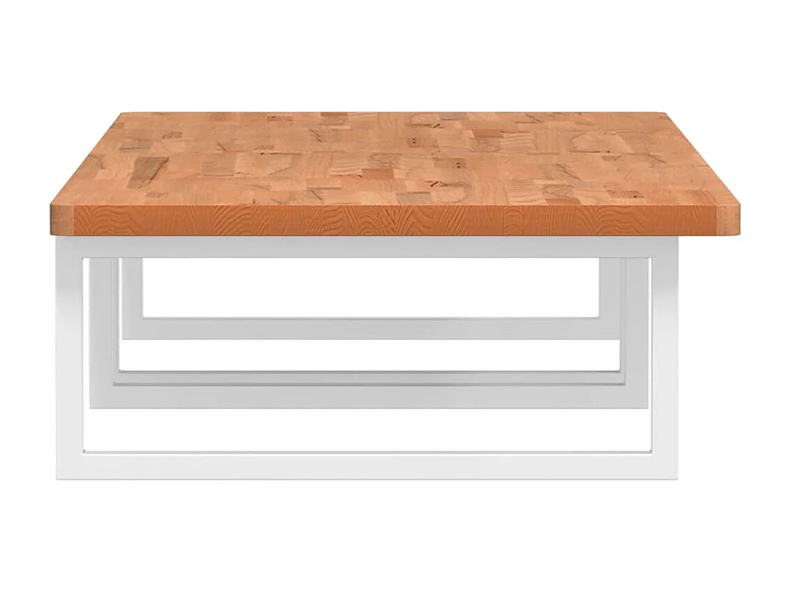 Waschbeckenregal Wandmontage Stahl und Massivholz Buche