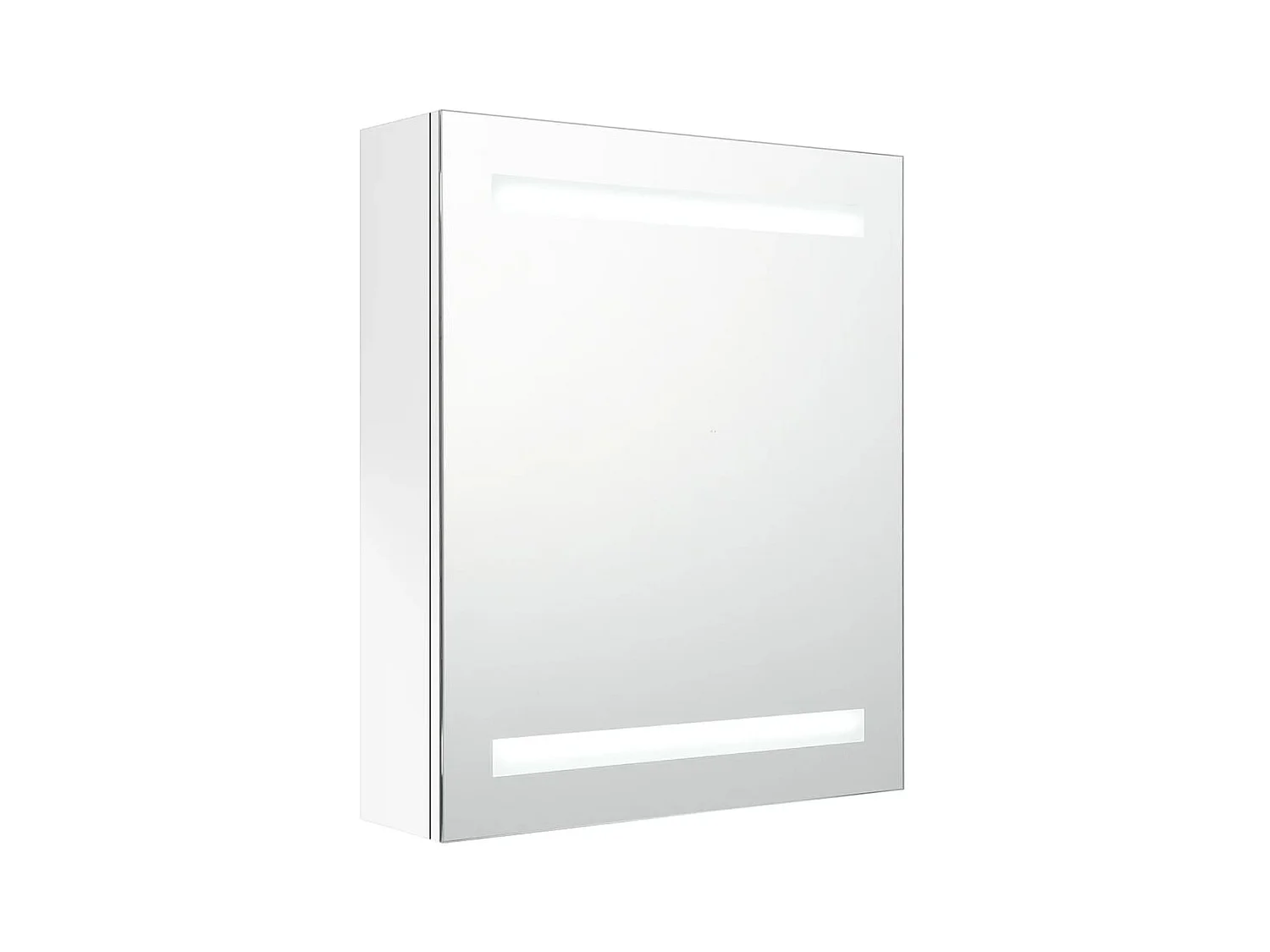 Armario de baño con espejo LED blanco brillante 50x14x60 cm