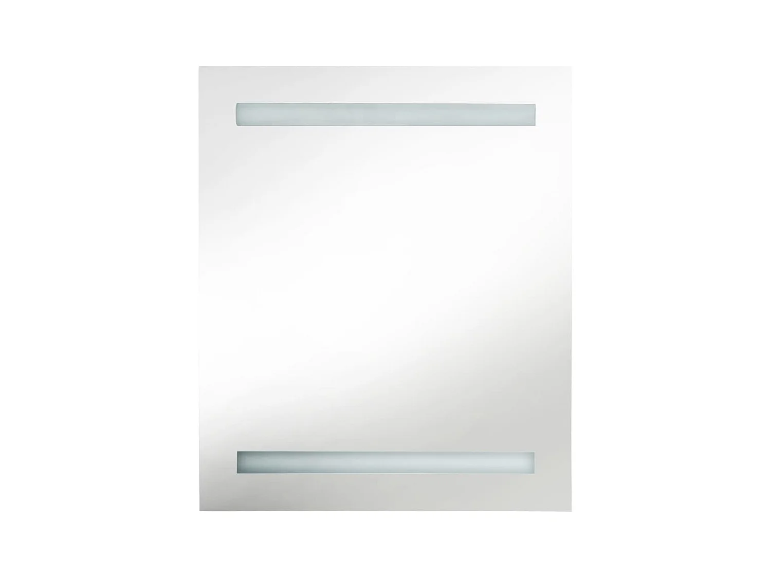 Armario de baño con espejo LED blanco brillante 50x14x60 cm