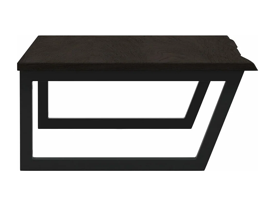 Étagère de vasque murale acier et bois de chêne massif