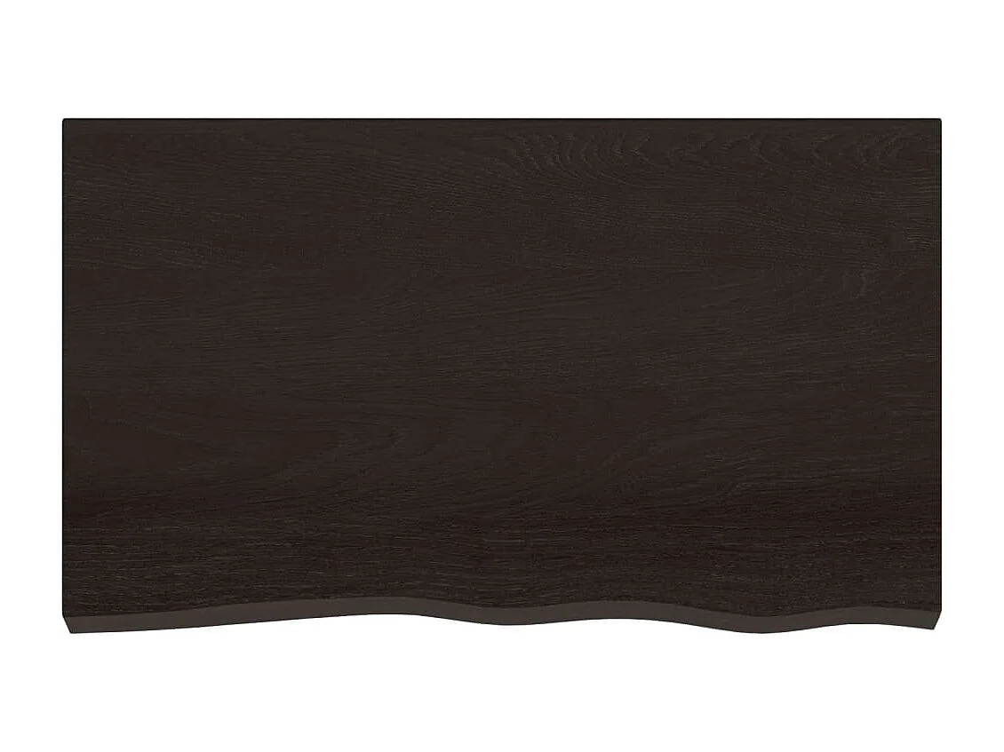 Étagère de vasque murale acier et bois de chêne massif