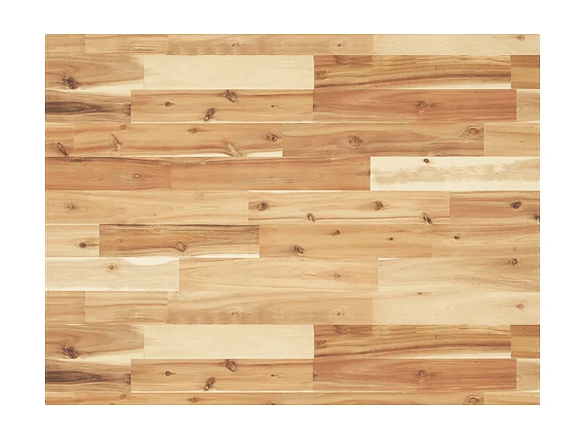 Piano da Bagno Finitura a Olio 80x60x4 cm in Legno di Acacia