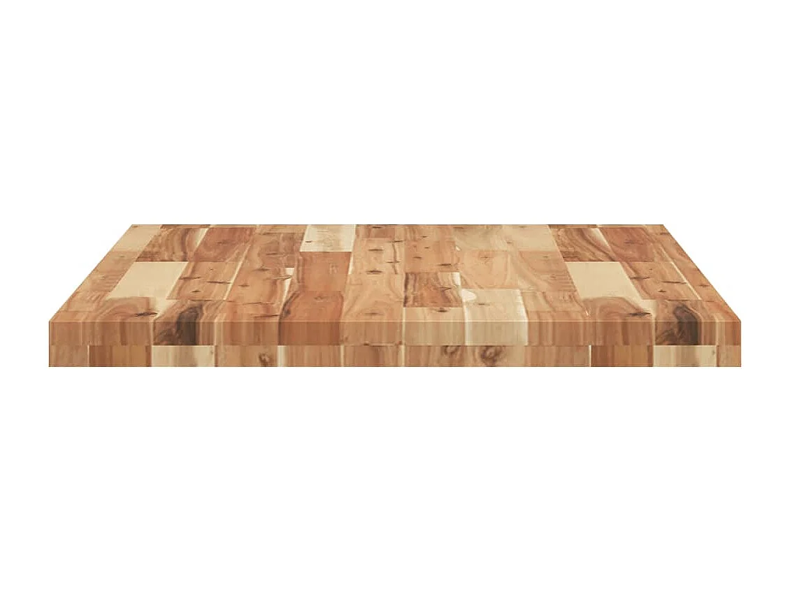 Piano da Bagno Finitura a Olio 80x60x4 cm in Legno di Acacia