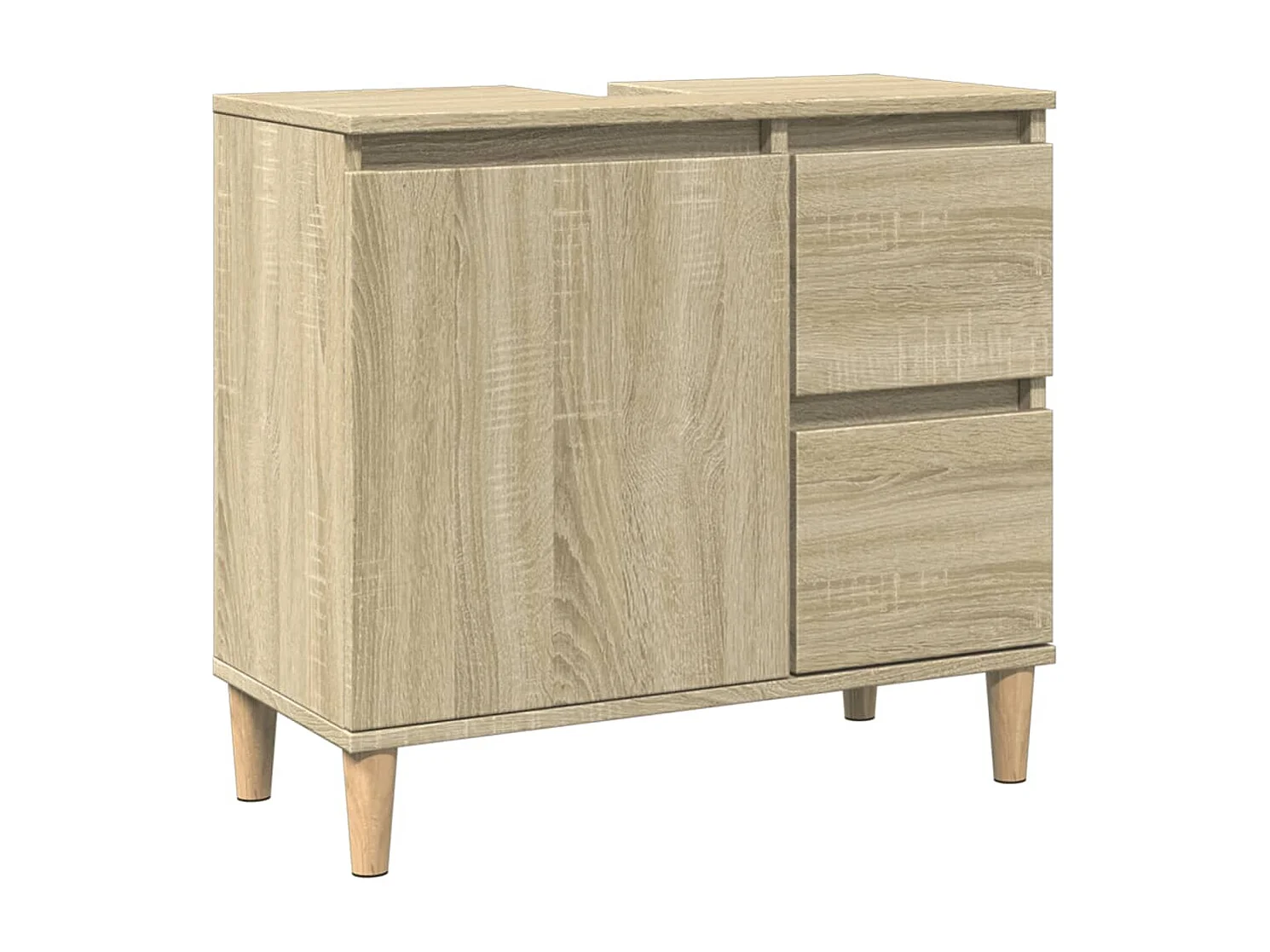 Armoire salle de bain chêne sonoma 65x33x60 cm