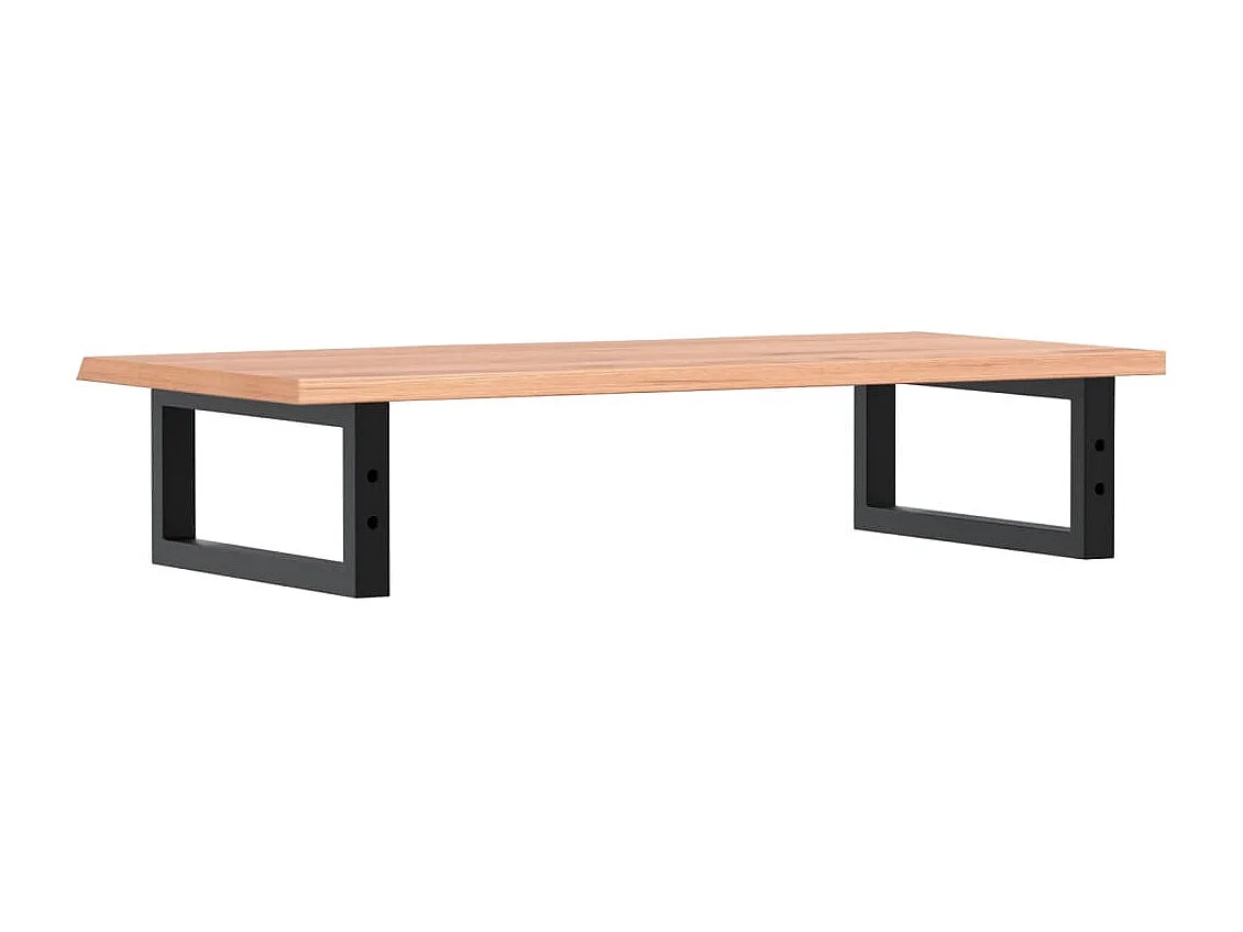 Prateleira de parede p/ lavatório aço/madeira carvalho maciça