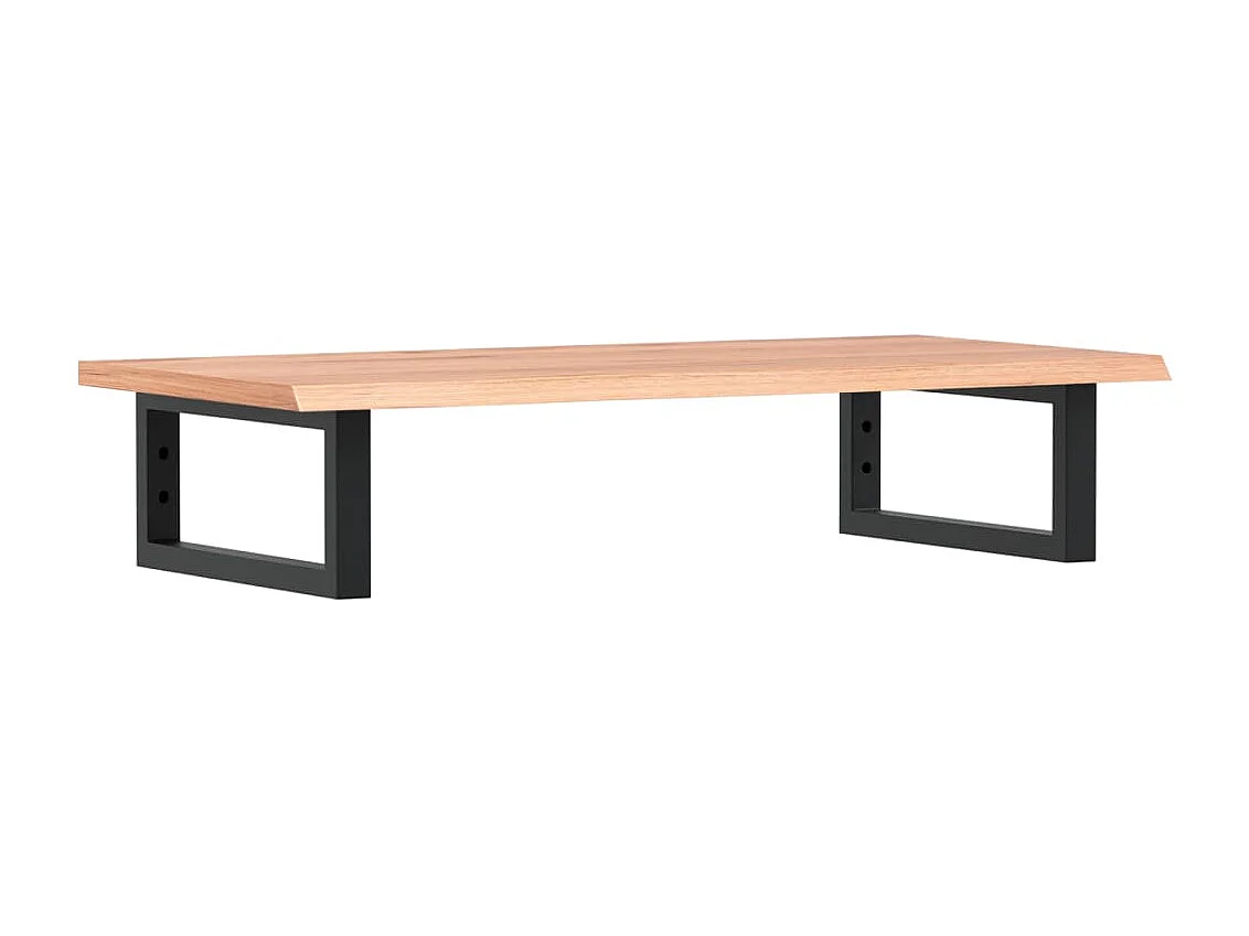 Étagère de vasque murale acier et bois de chêne massif