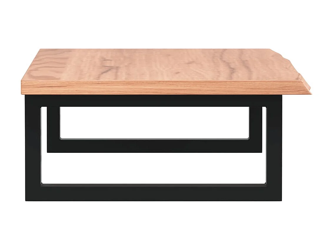 Étagère de vasque murale acier et bois de chêne massif