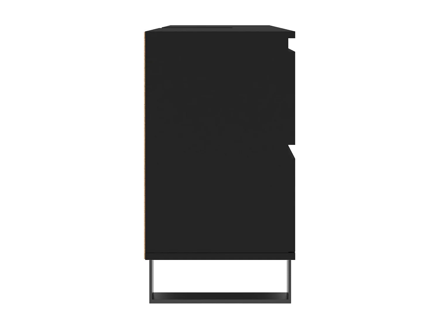 Armoire de salle de bain noir 80x33x60 cm bois d'ingénierie