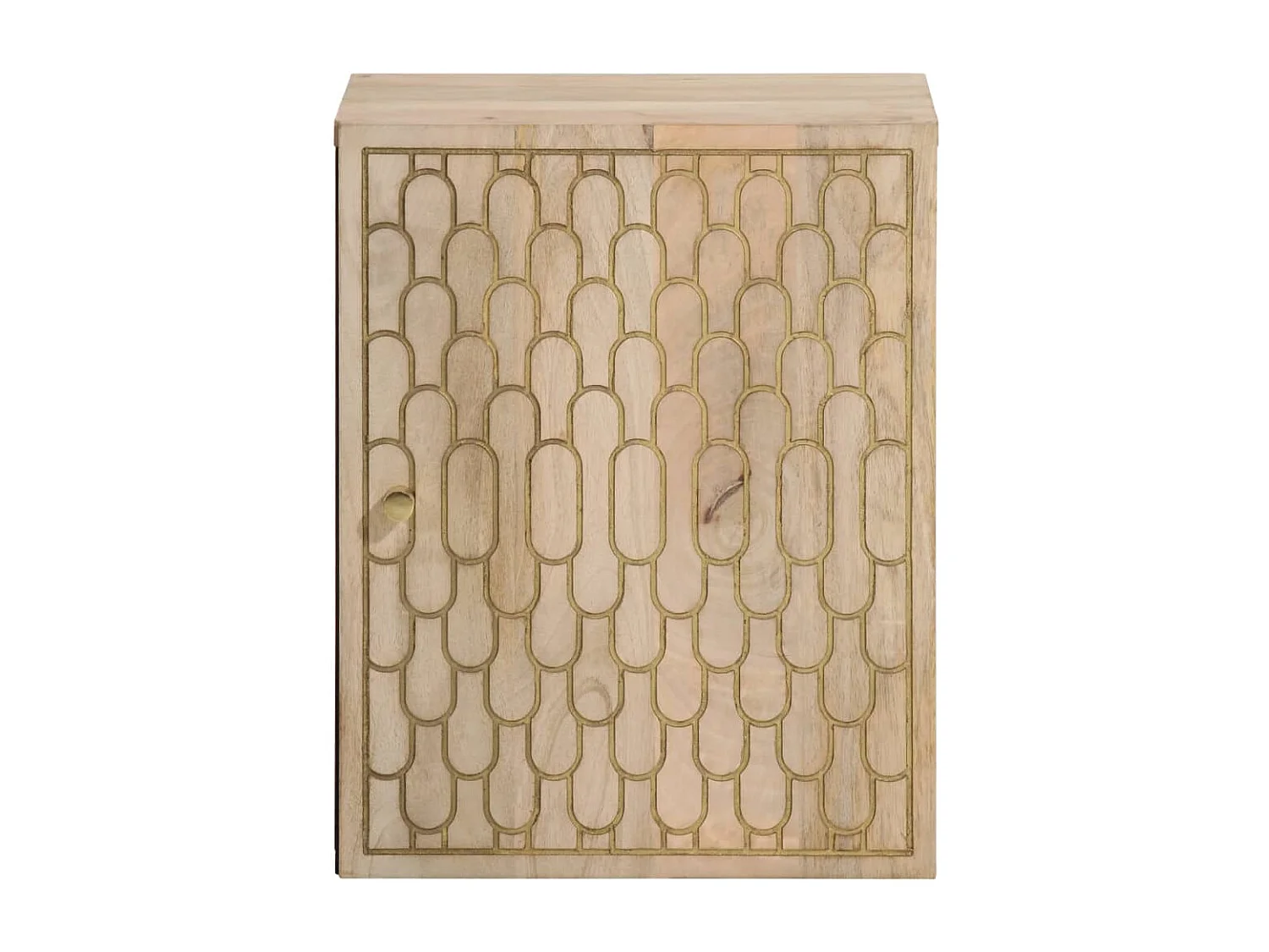 Armoire de salle de bain murale 38x33x48cm bois massif manguier