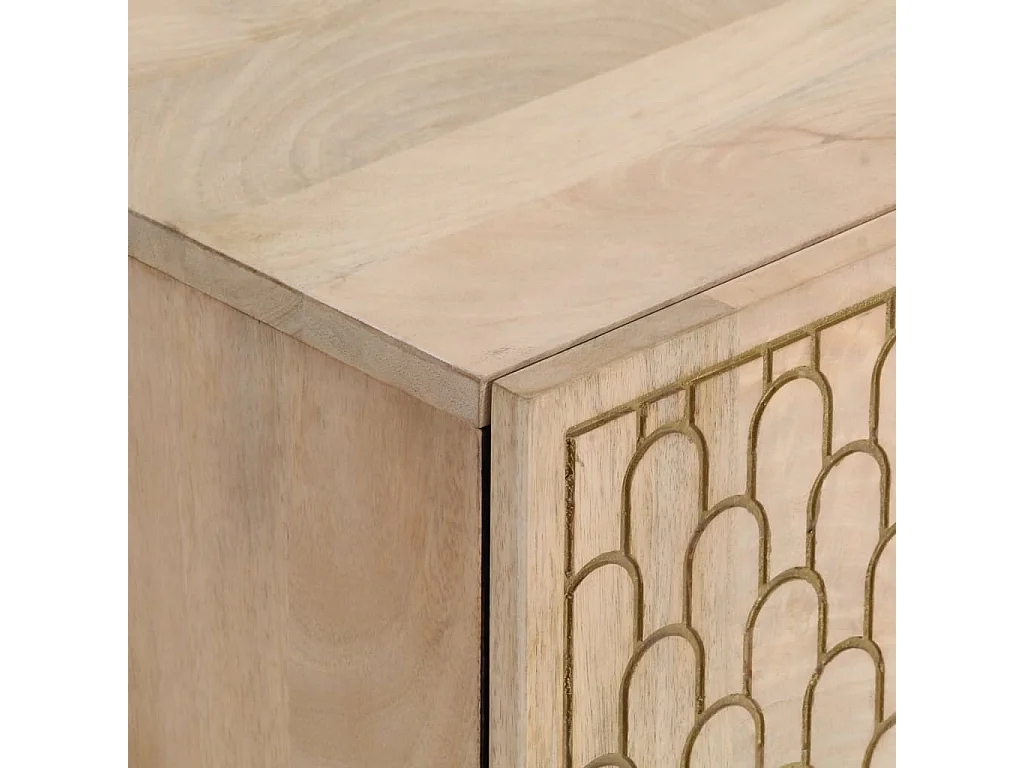 Armoire de salle de bain murale 38x33x48cm bois massif manguier