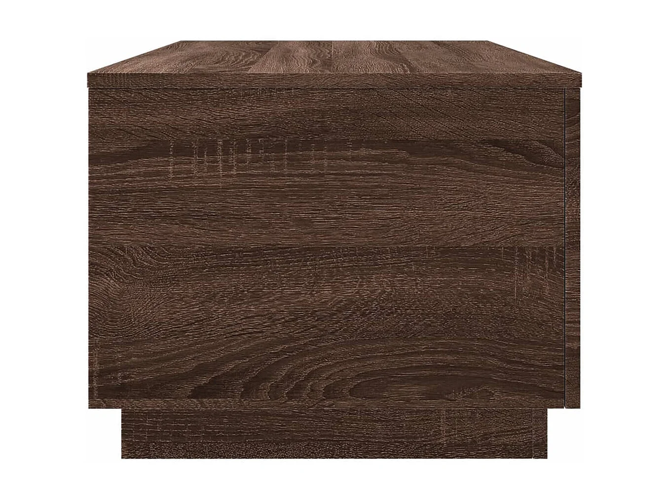 Tavolino da Soggiorno con Luci LED Rovere Marrone 90x50x40 cm