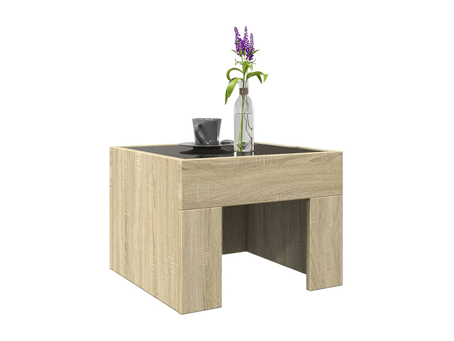 Mesa de centro con Infinity LED roble Sonoma 40x40x30 cm