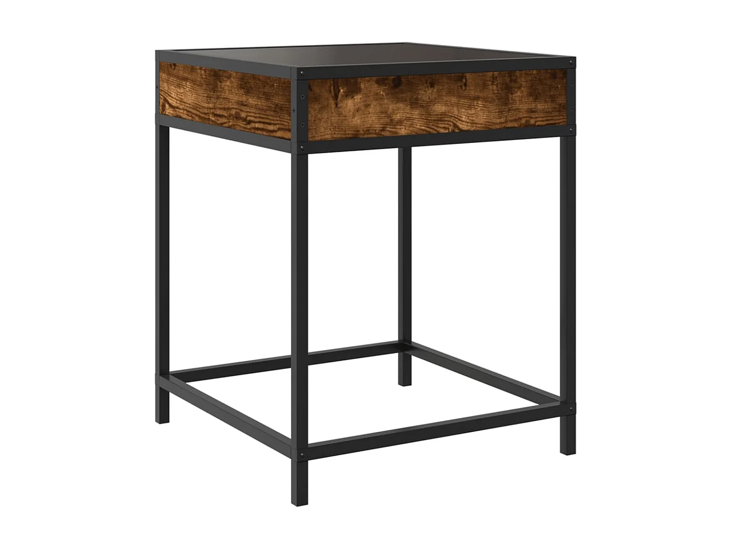 Salontafel met Infinity LED 40x40x51 cm gerookt eikenkleurig