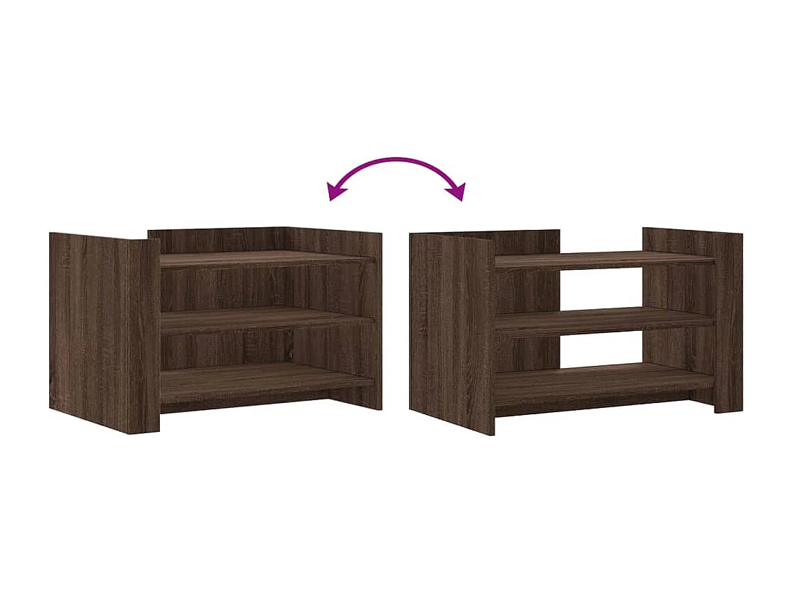 Table basse chêne marron 80x50x50 cm Bois d'ingénierie