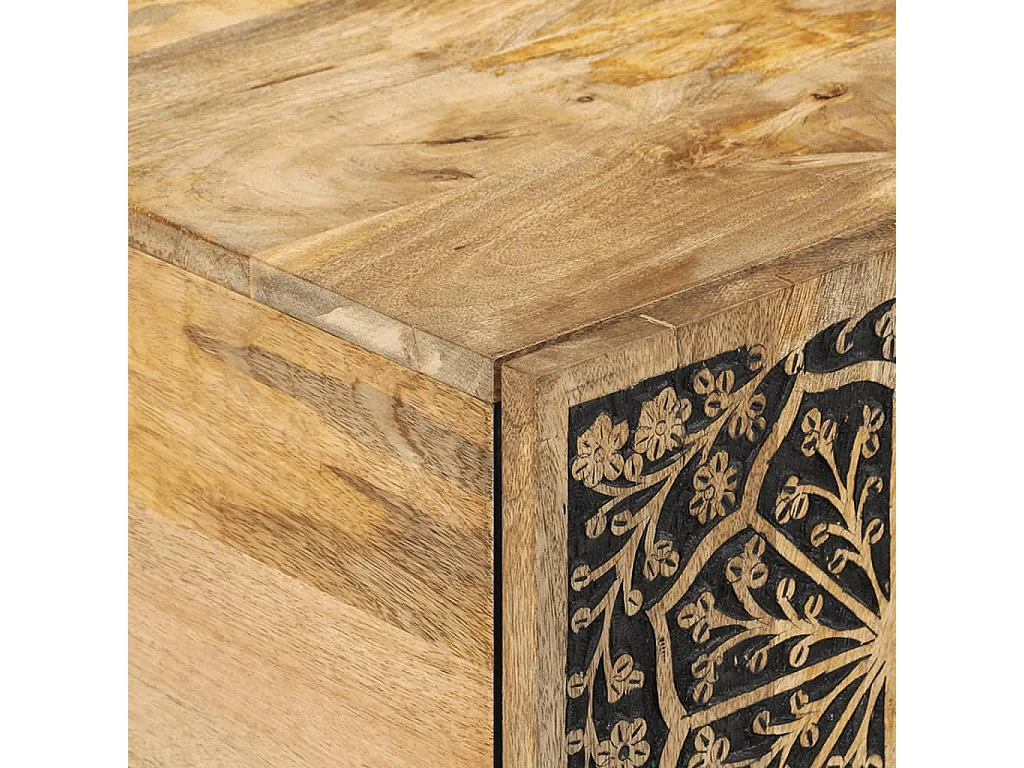 Mesa de centro de madera maciza mango 100x54x40 cm