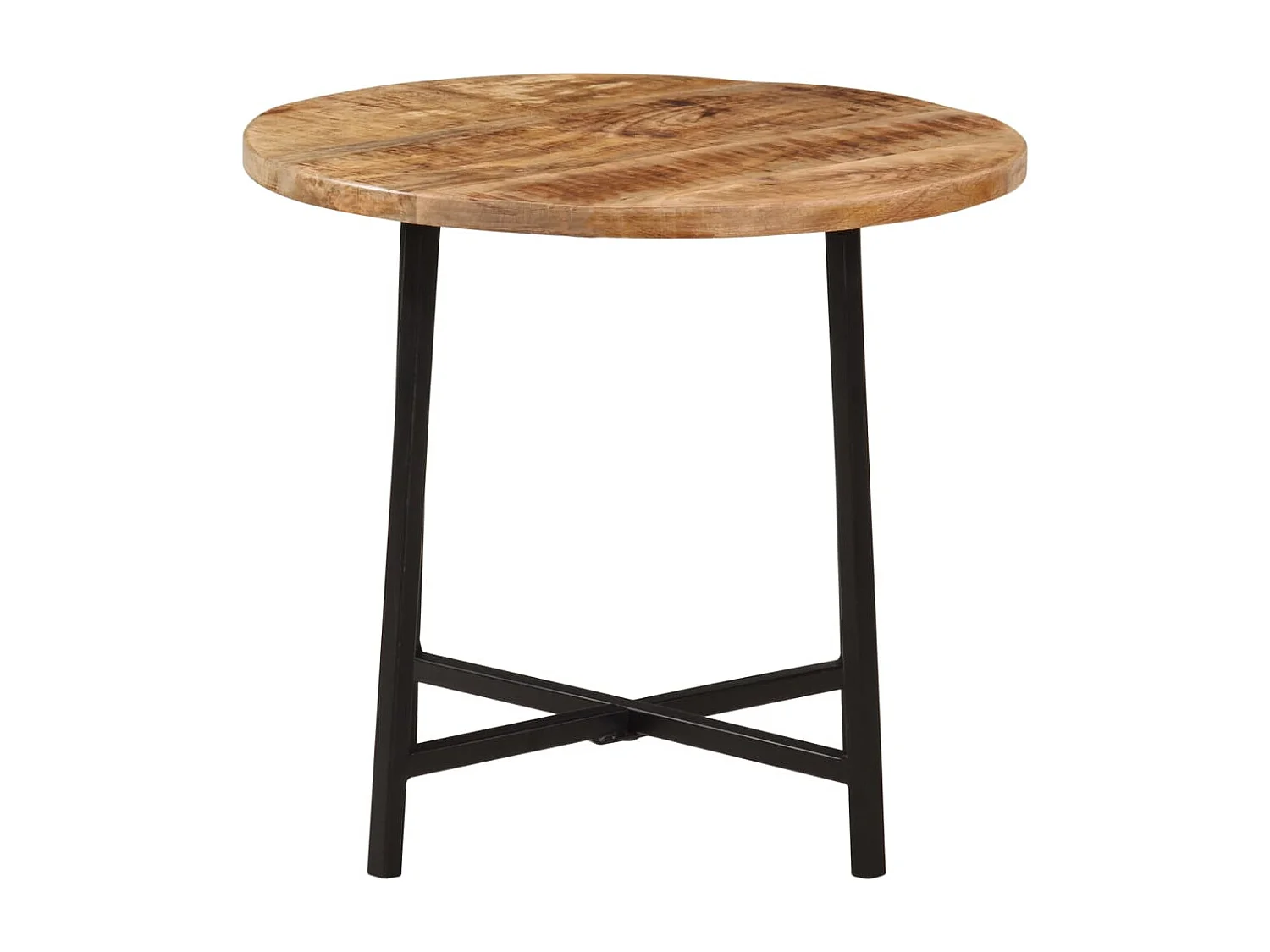 Table basse 45x45x40 cm bois de manguier solide et fer