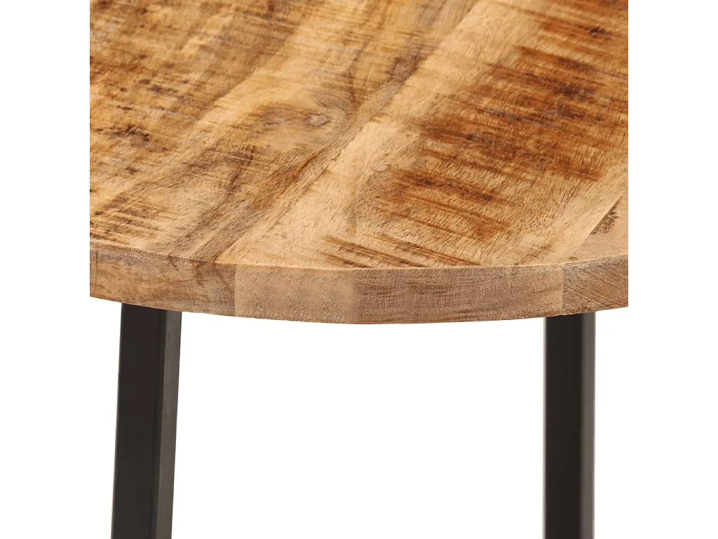 Table basse 45x45x40 cm bois de manguier solide et fer