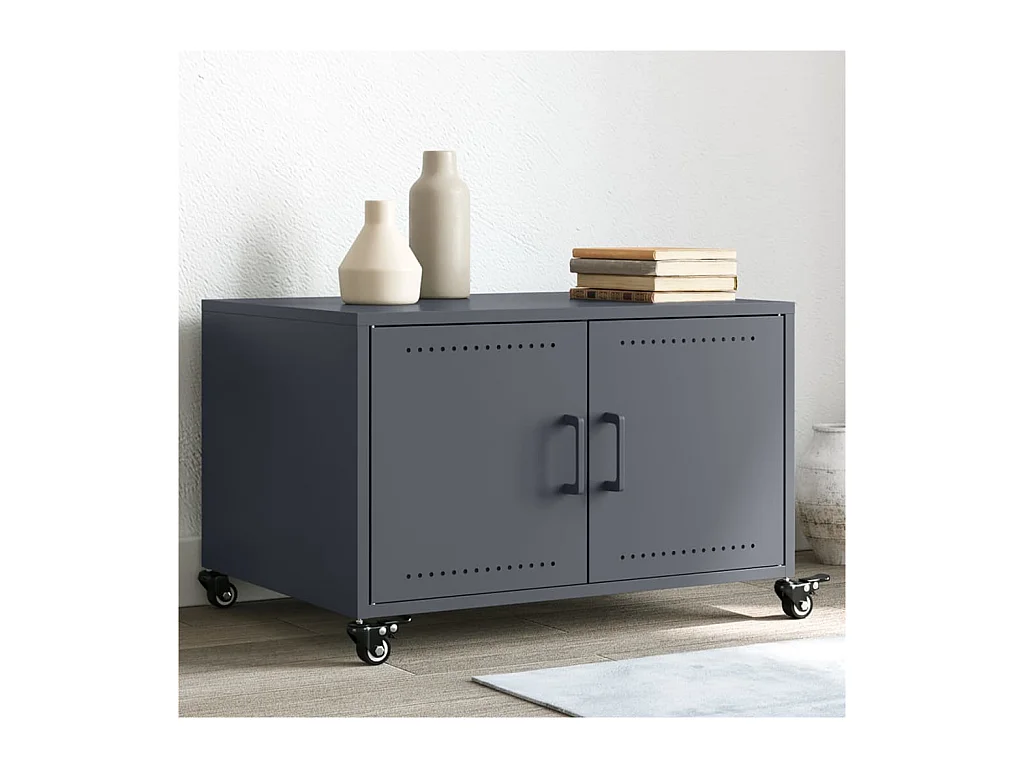 Salontafel 68x50x43,5 cm staal antracietkleurig