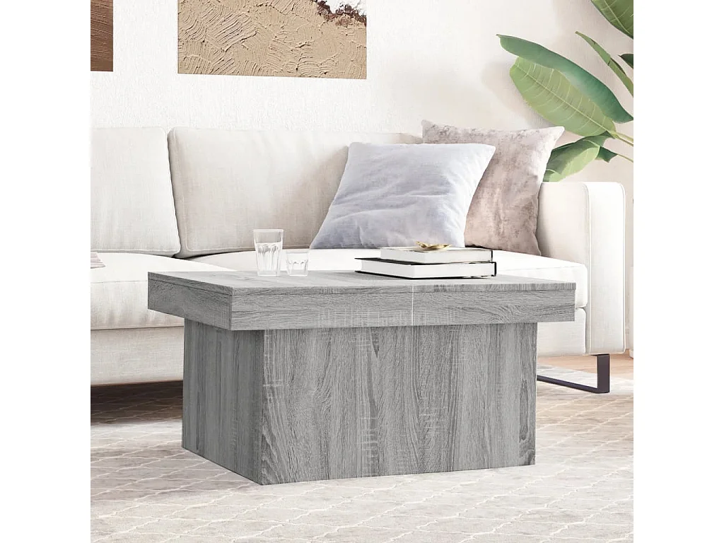 Tavolino da Salotto Grigio Sonoma 100x55x40cm Legno Multistrato