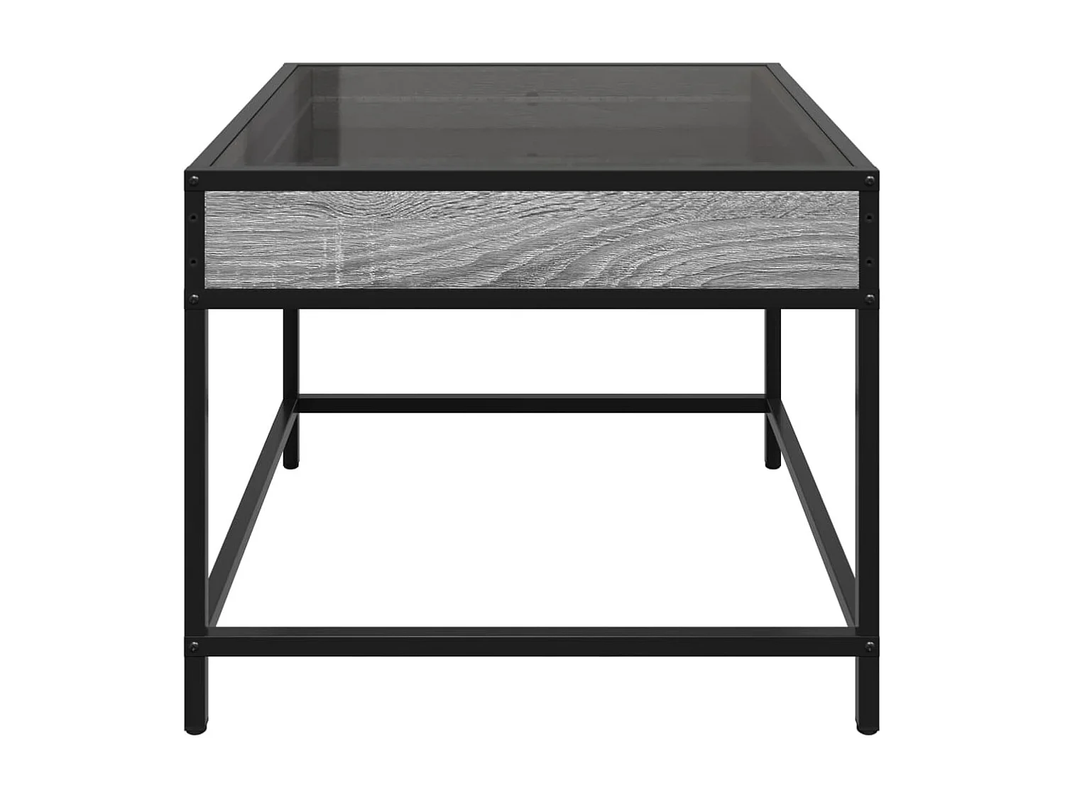 Salontafel met Infinity LED 50x50x41 cm grijs sonoma eikenkleur