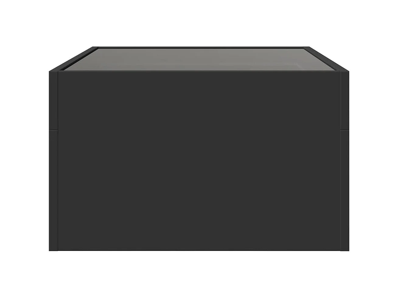 Table basse avec LED infini noir 70x50x30 cm