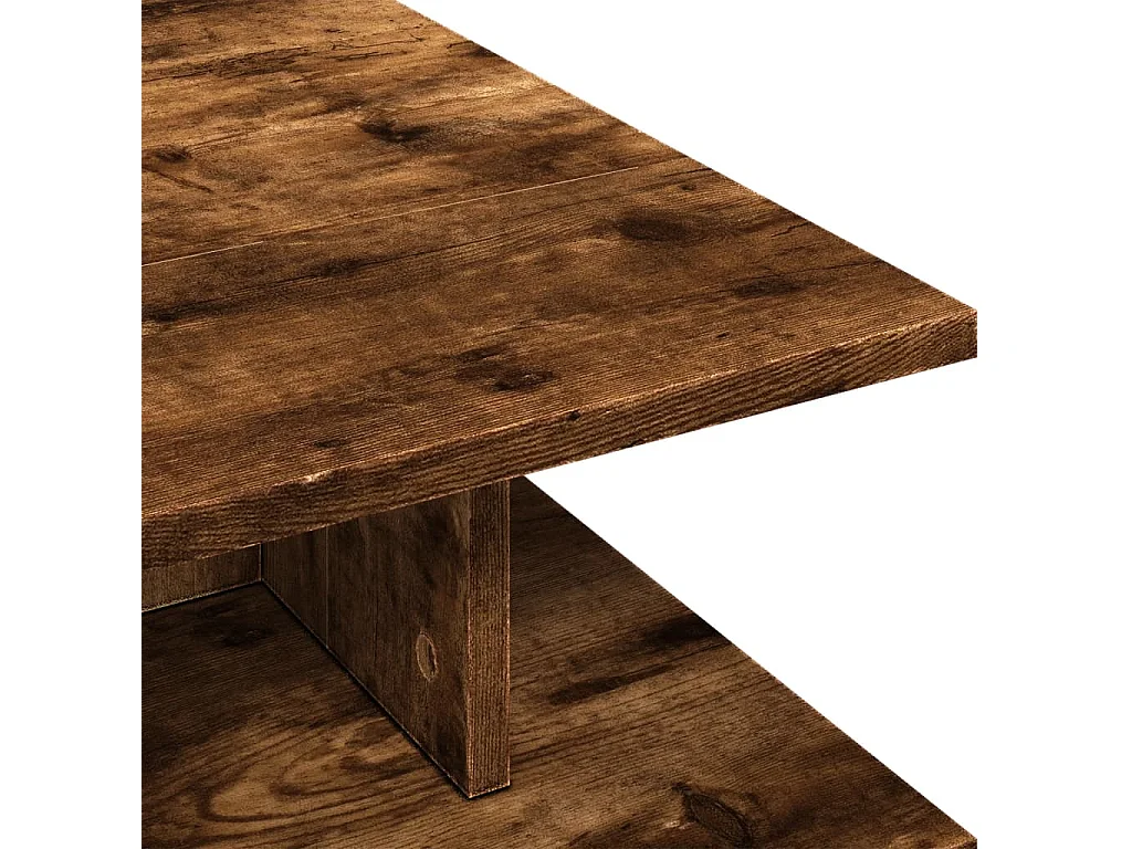 Table basse chêne fumé 102x55x35 cm bois d'ingénierie