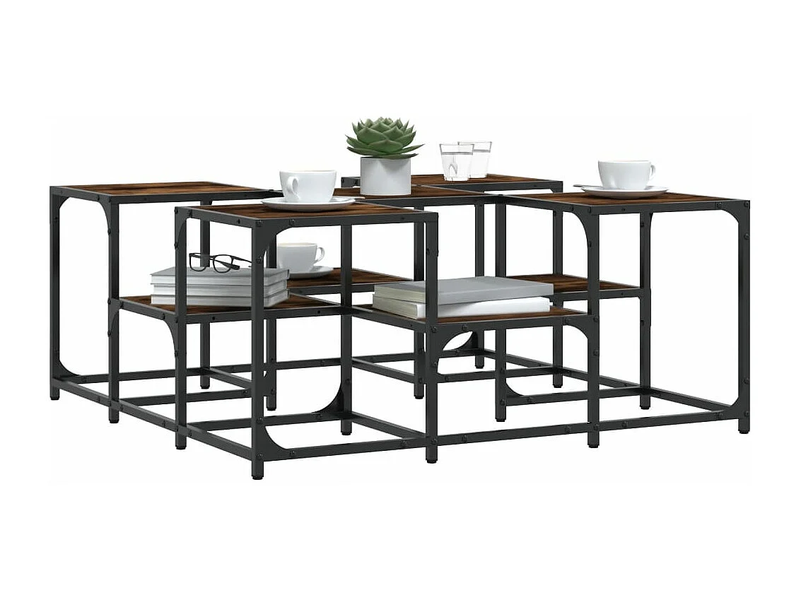 Couchtisch Räuchereiche 91x91x40 cm Holzwerkstoff