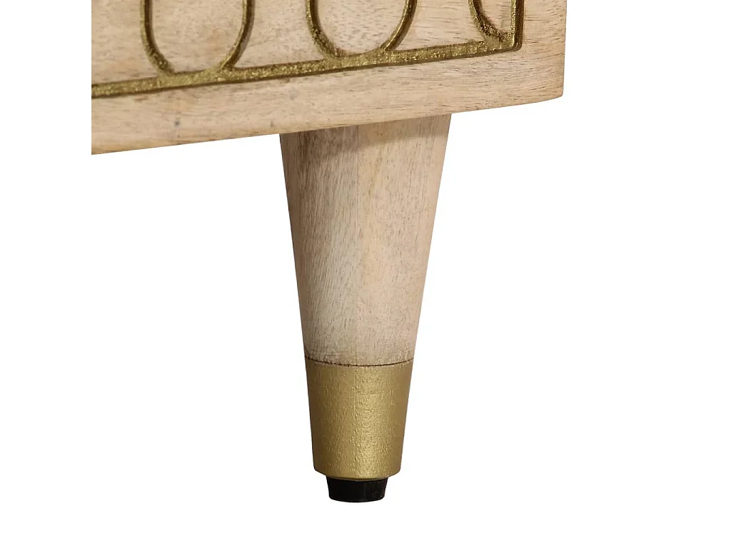 Couchtisch 80x54x40 cm Massivholz Mango