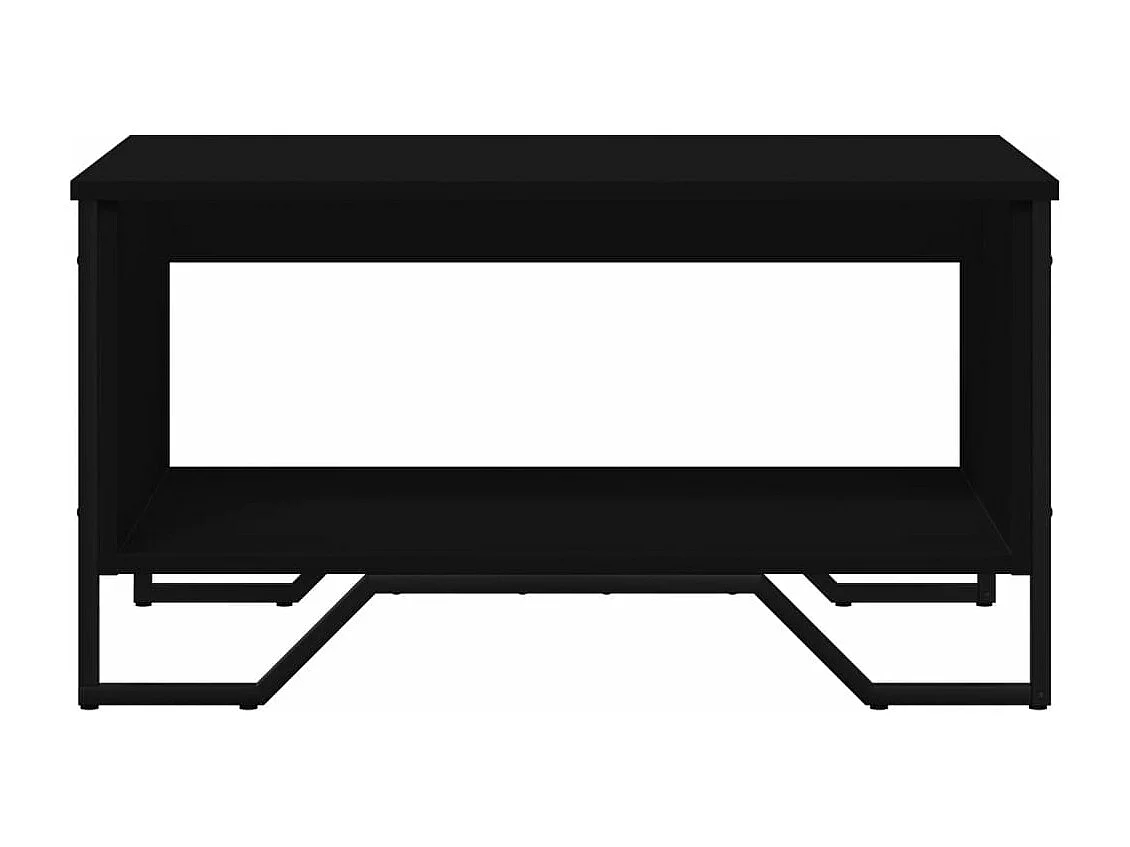 Table basse noir 75x51x40 cm bois d'ingénierie