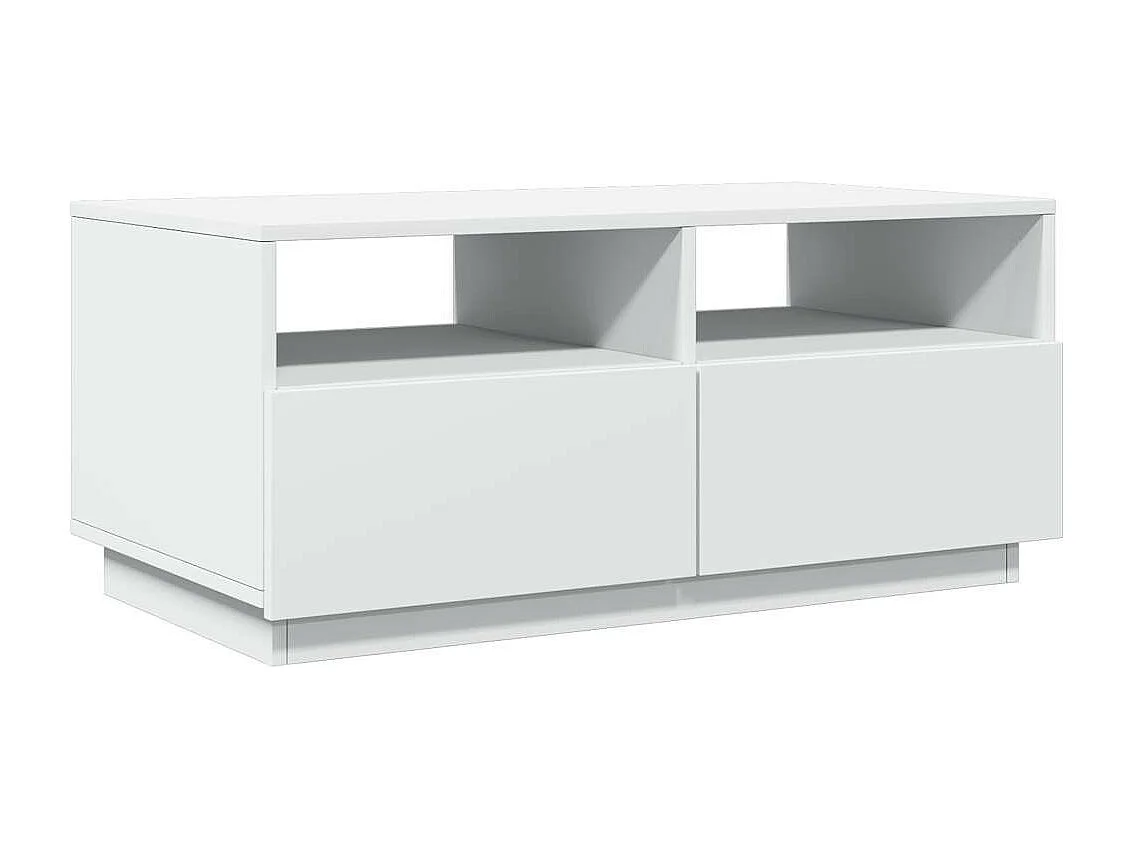 Mesa de centro con luces LED blanco 90x49x40 cm